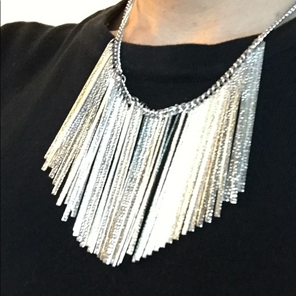 Nordstrom Jewelry - NORDSTROM Statement Necklace Hammered Bar